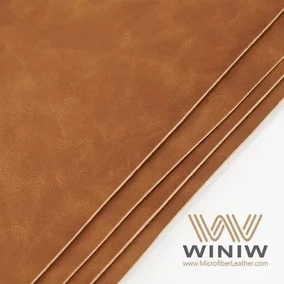 Textured Microfiber Artificial PU Leather Material For Labels